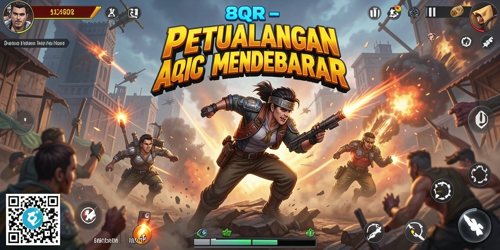 Tampilan gameplay seru dan mendebarkan di 8QR.