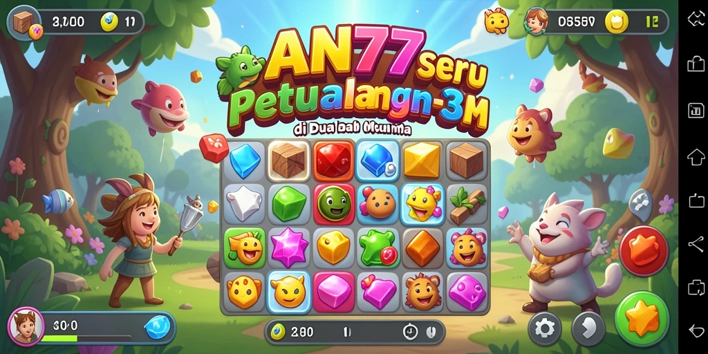 Tampilan gameplay AN777 yang penuh warna dan menantang.