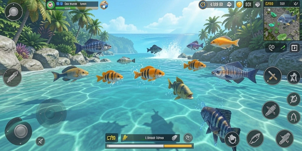 Gameplay seru Tembak Ikan di C789 dengan grafik menarik.