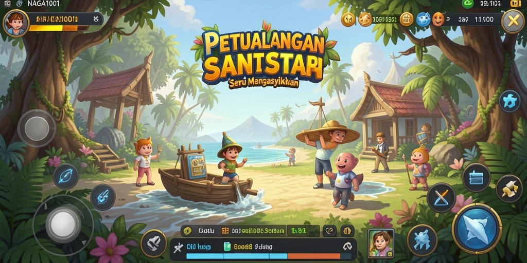 Tampilan gameplay menarik dan penuh warna dari NAGA1001.